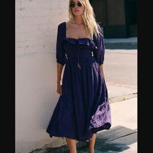 NWT Oasis Midi Dress Color Plummery